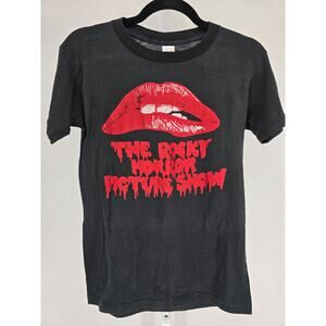 1970s Rocky Horror Picture Show Single Stitch T Shirt Sz M Vintage Black Red